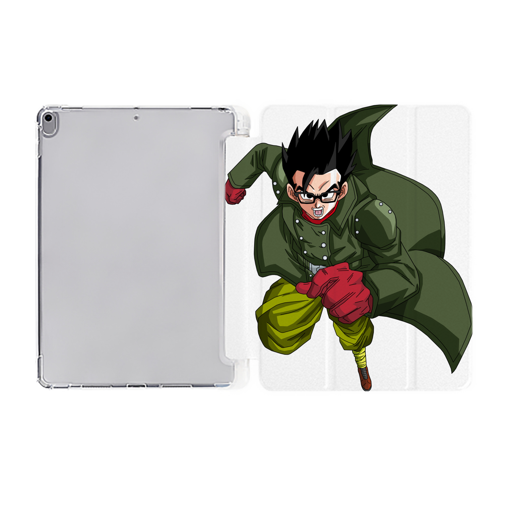 （画像用） ドラゴンボール 孫 悟飯（そんごはん）DRAGON BALL Son Gohan IPad ケース ペン収納付き 三つ折りスタンド PUレザー×シリコン 対応機種9.5/10.5/10.9インチ